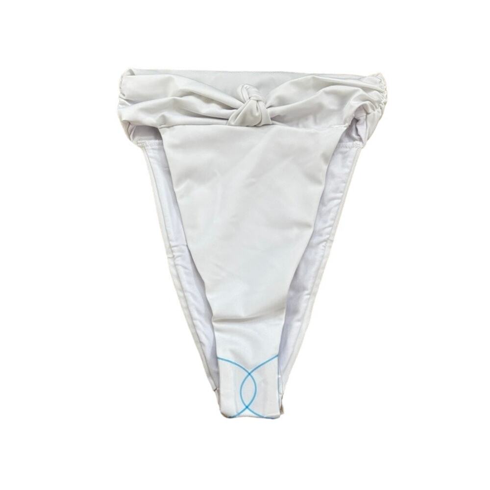 NWOT ASOS High Waist Knot Bikini Bottom White 4‎